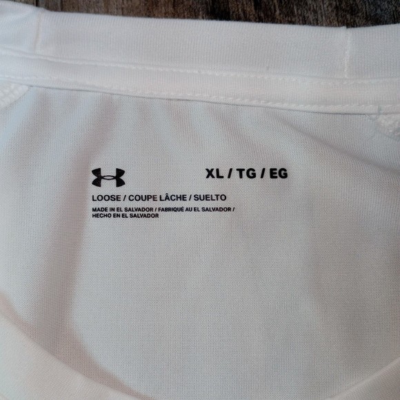 Under Armour NWT Shirt Men's Xlarge White Wisconsin Badgers Long Sleeve Loose - Picture 4 of 7